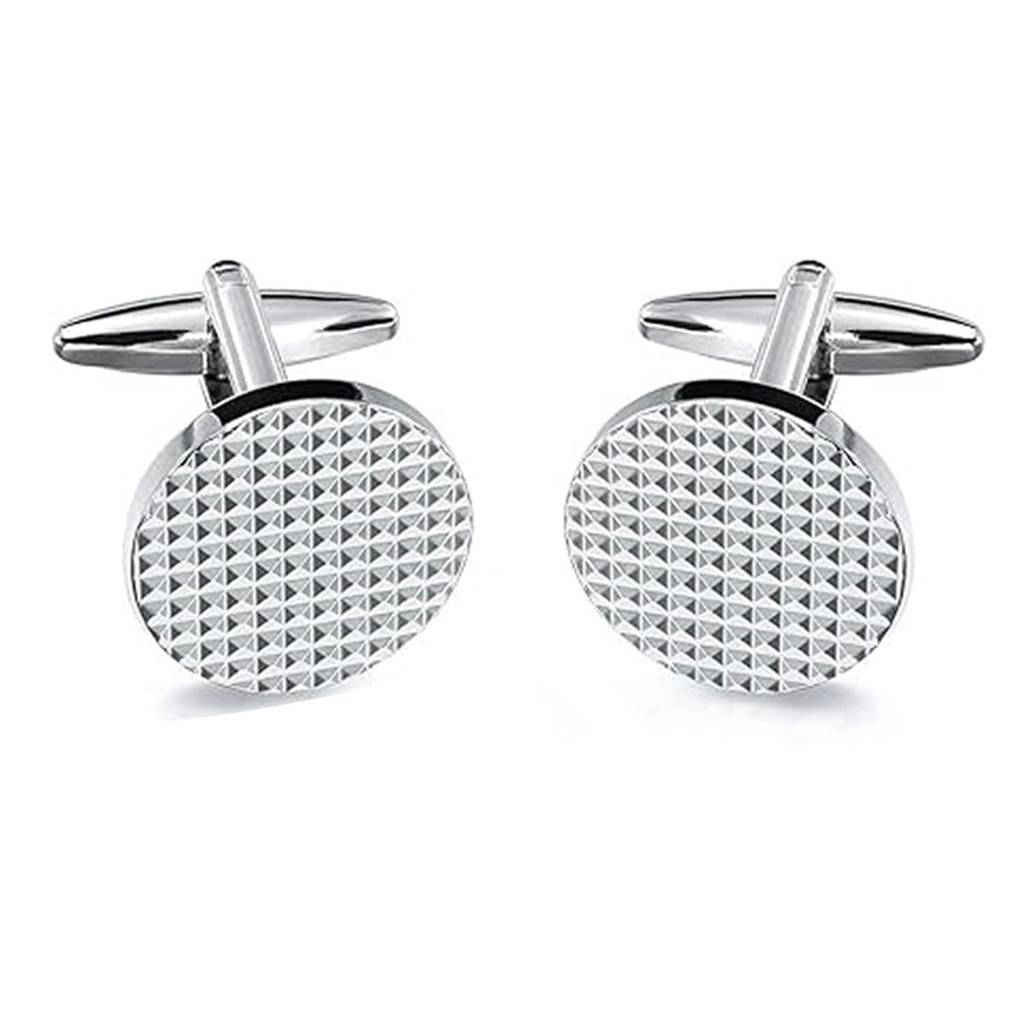 Silver Plated Na Stainless Steel Cufflinks Classic Formal Accessories Jewellery For Men : PX9CL155S