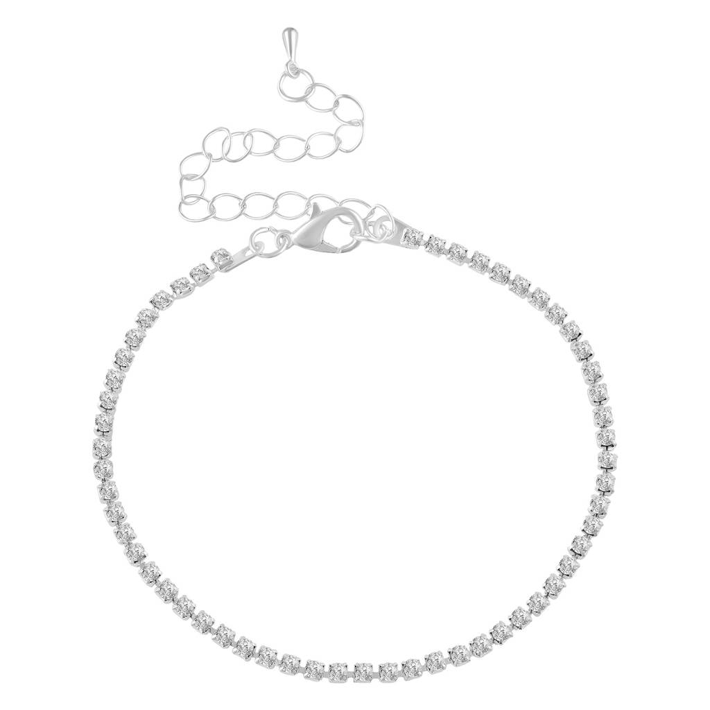 Stylish Necklace & Bracelet Set For Women & Girls | Silver Plated | Cubic Zirconia & Crystals Studded | Fancy Conte : PX9N151S
