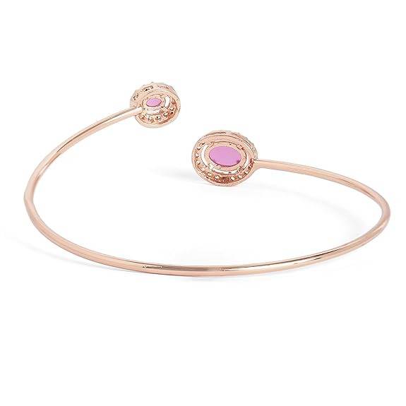 Rosegold  Ad Oval Cuff Bracelet – Lightweight Party Jewelry : AD-119-RGRBBR
