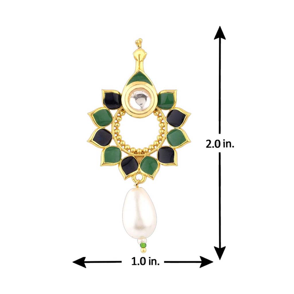 Manmayi Pearl Drop Earrings : 8907617979359