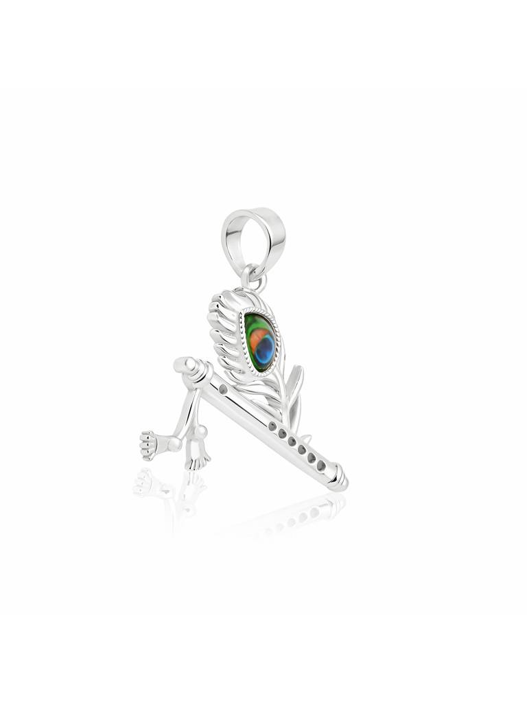 Touch925 Pure 925 Silver Krishna Bansuri Pendant : BDGL103