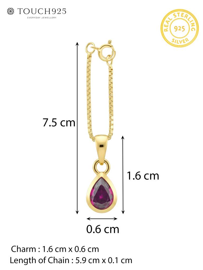 July Birthstone Charm : CBSCH90