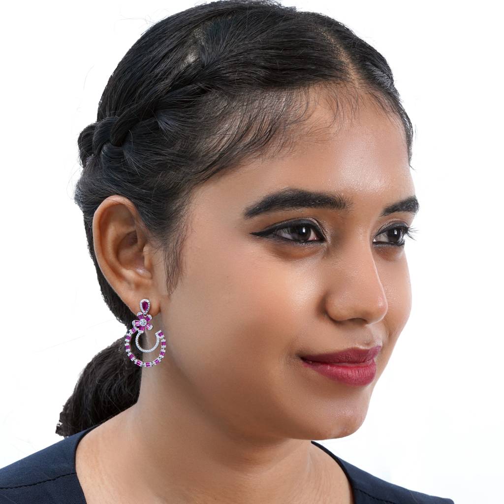 Gulabi Glam Hoops : TREBJX0020Silver