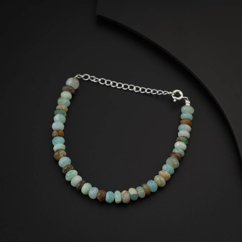 Blue Opal Stone Silver Bracelet : Blue_Opal_Stone_Silver_Bracelet_Aug24