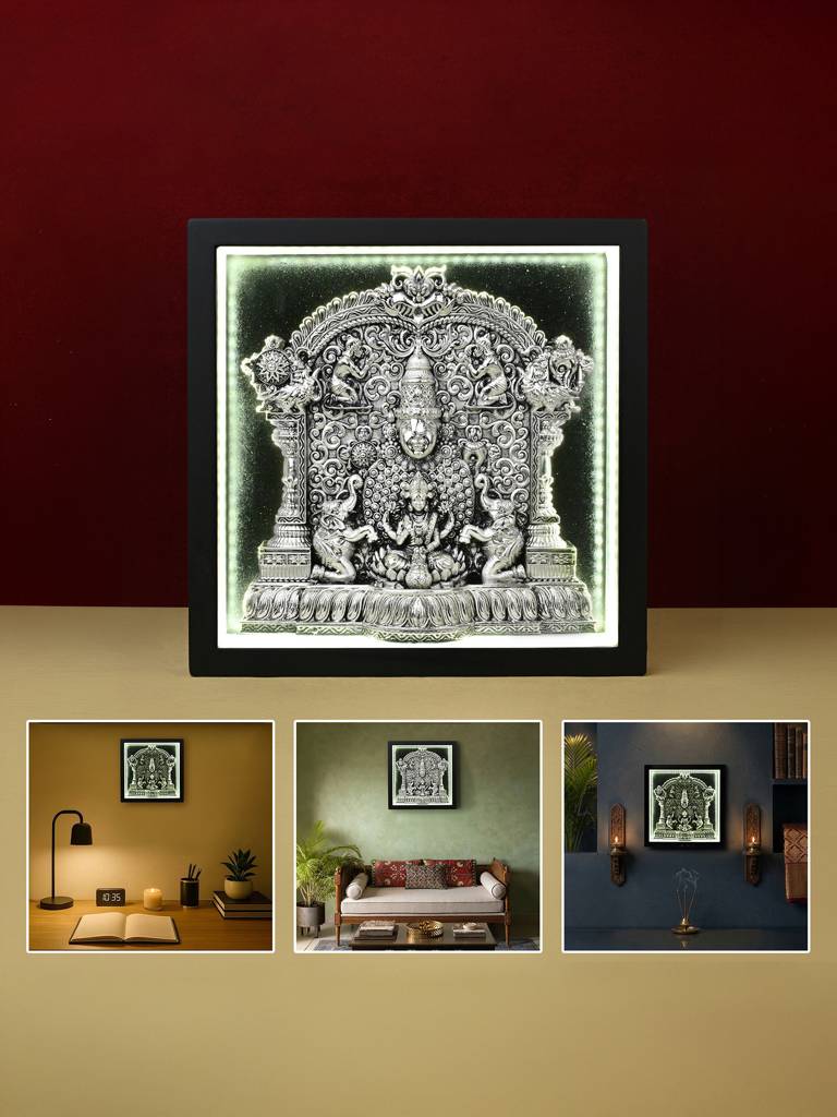 Pure 999 Silver Lakshmi Venkateshwar Led Frame : DYGFT374