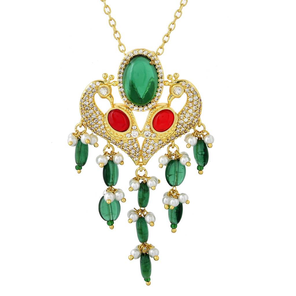 Panchhi Mayurika Pendant Set : 8905124548532