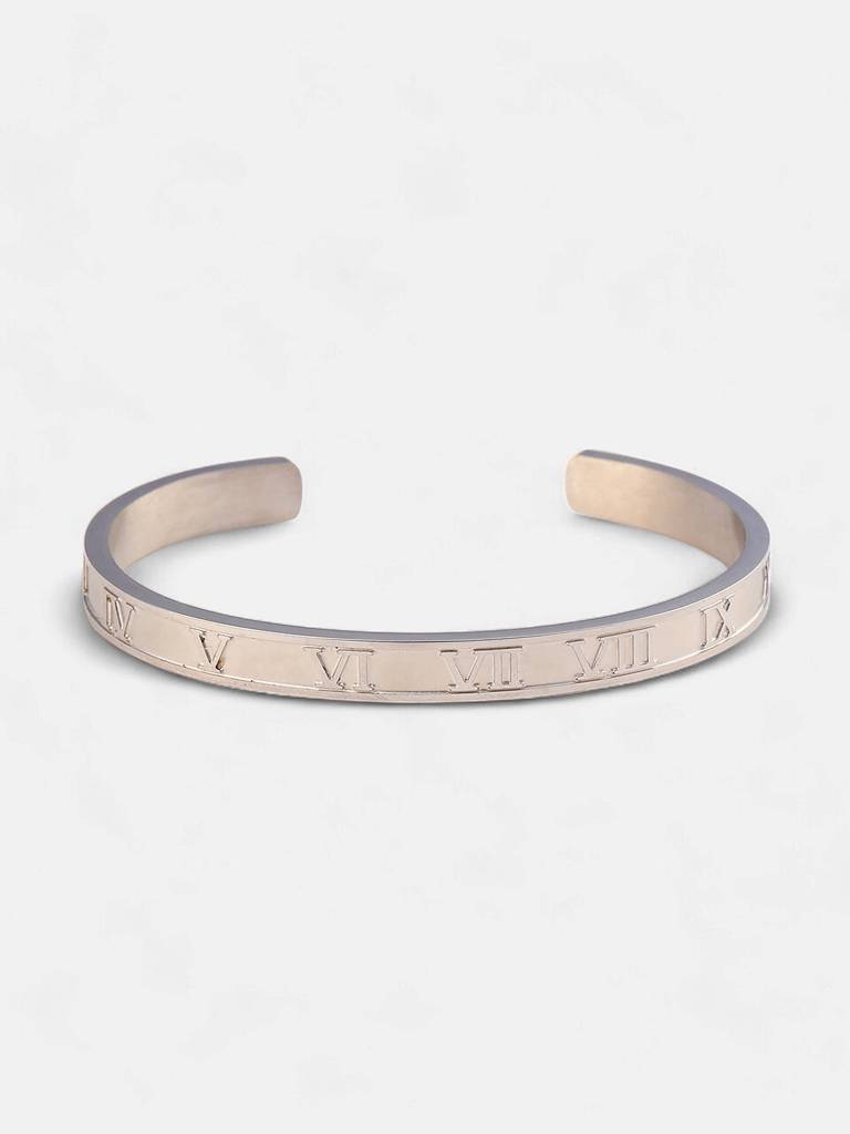 Men'S The Roman Cuff Bracelet - Metallic Silver : FABR1118