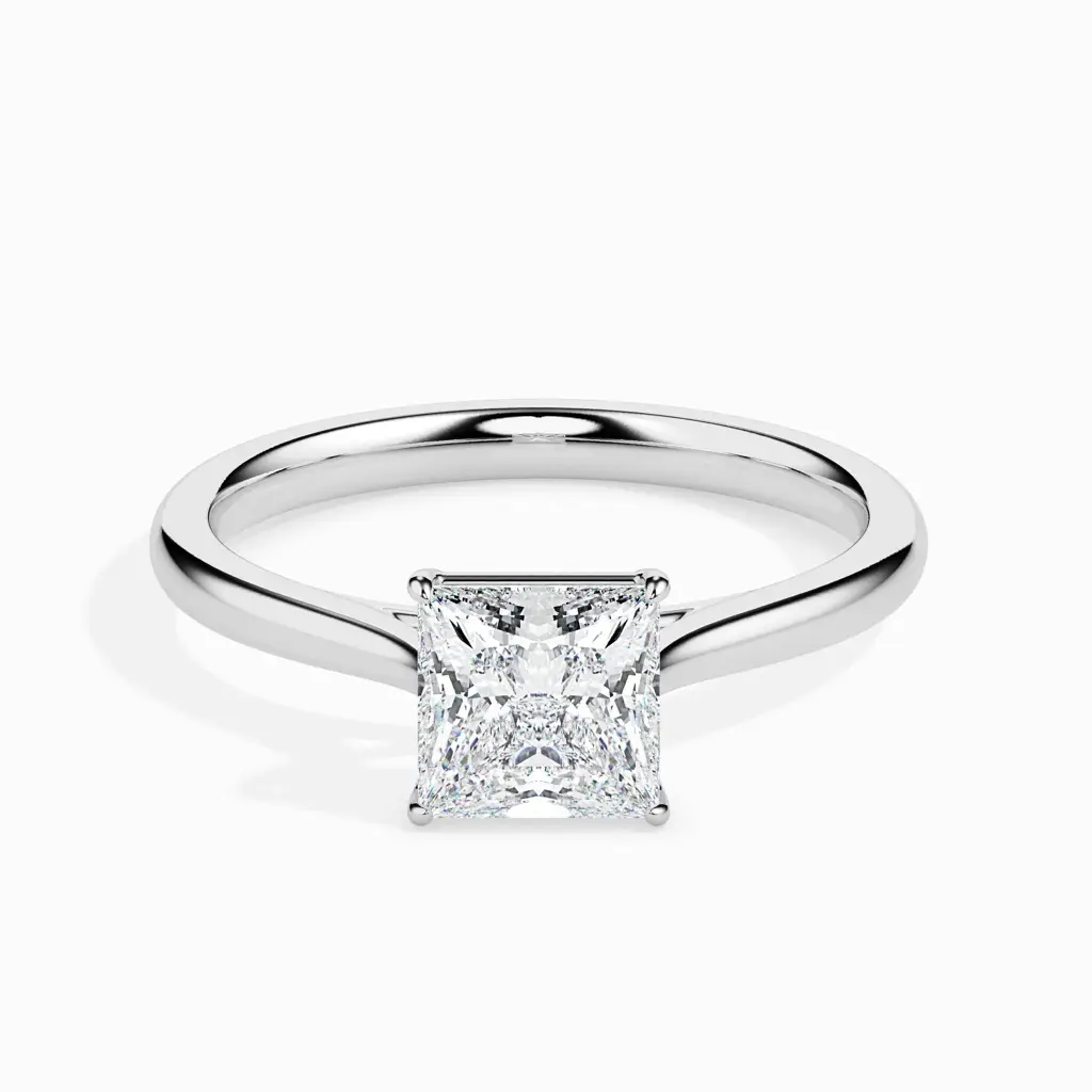 1 Carat Princess Solitaire Ring : 09kRoseZNR83F10
