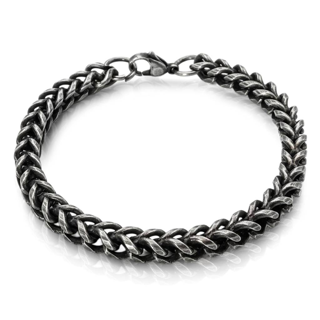 Stylish Link Chain Openable Bracelet For Men & Boys | Silver Plated | Stainless Steel | Festive Stylish Design Jewel : PX9B232