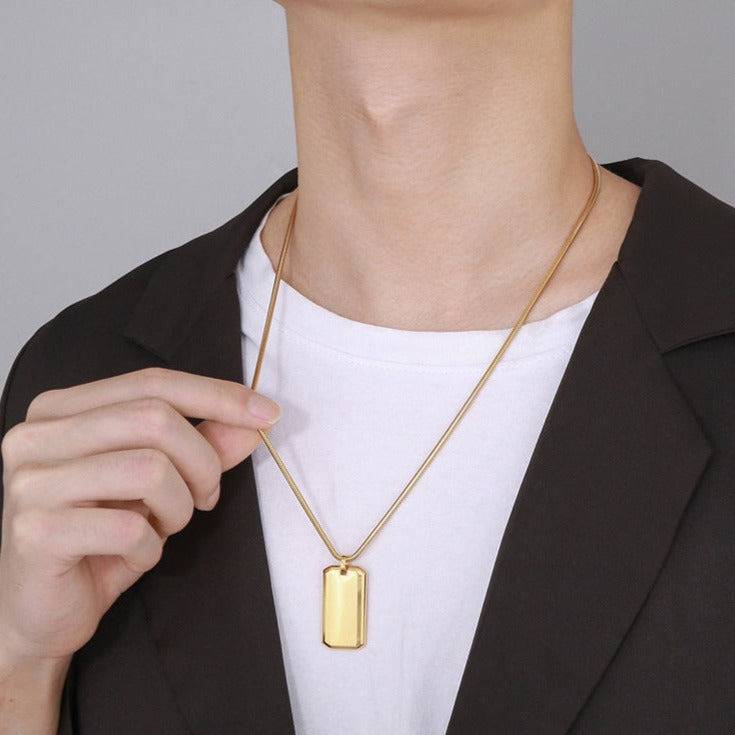 Trendy Titan Dog-Tag Chain : MN1S0445