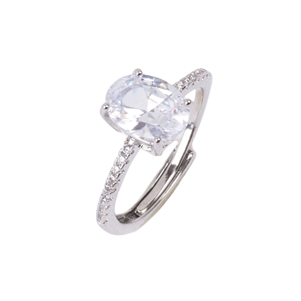 Cora Solitaire Silver Ring : RS13565-S