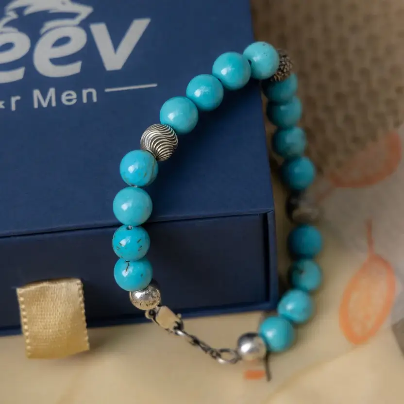 Howlite Turquoise Bracelet : ZV-BRC-NAT-004