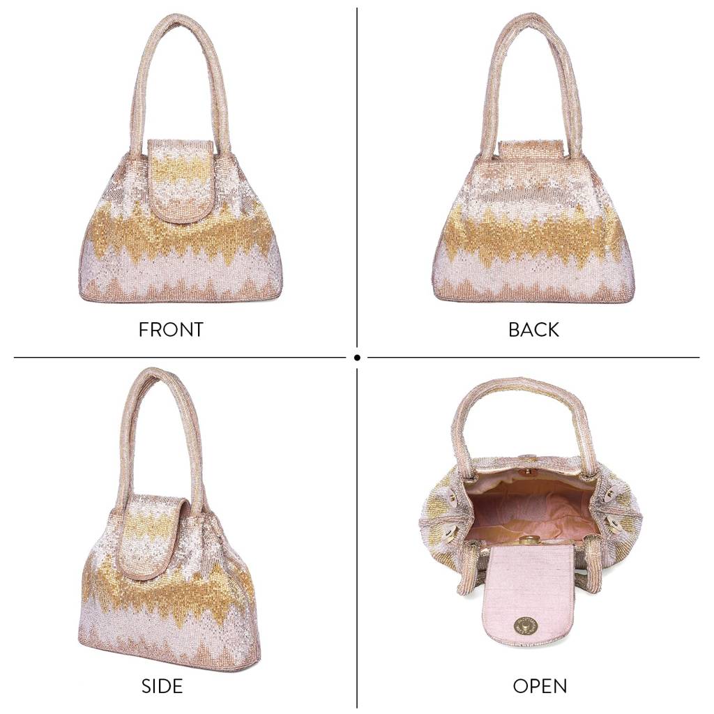 Potli Style Purses For Women Handmade Evening Handbag Stylish Bridal Fashion Wristlet Bag For Girls (P180C) : P180C