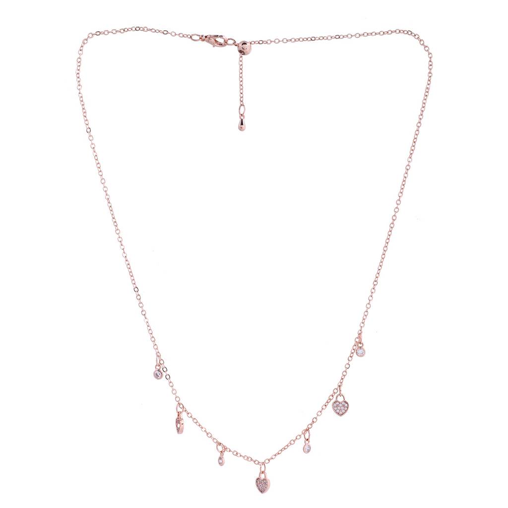 Sparkling Elegance Heart Of Joy Charm Necklace : 8905124552683