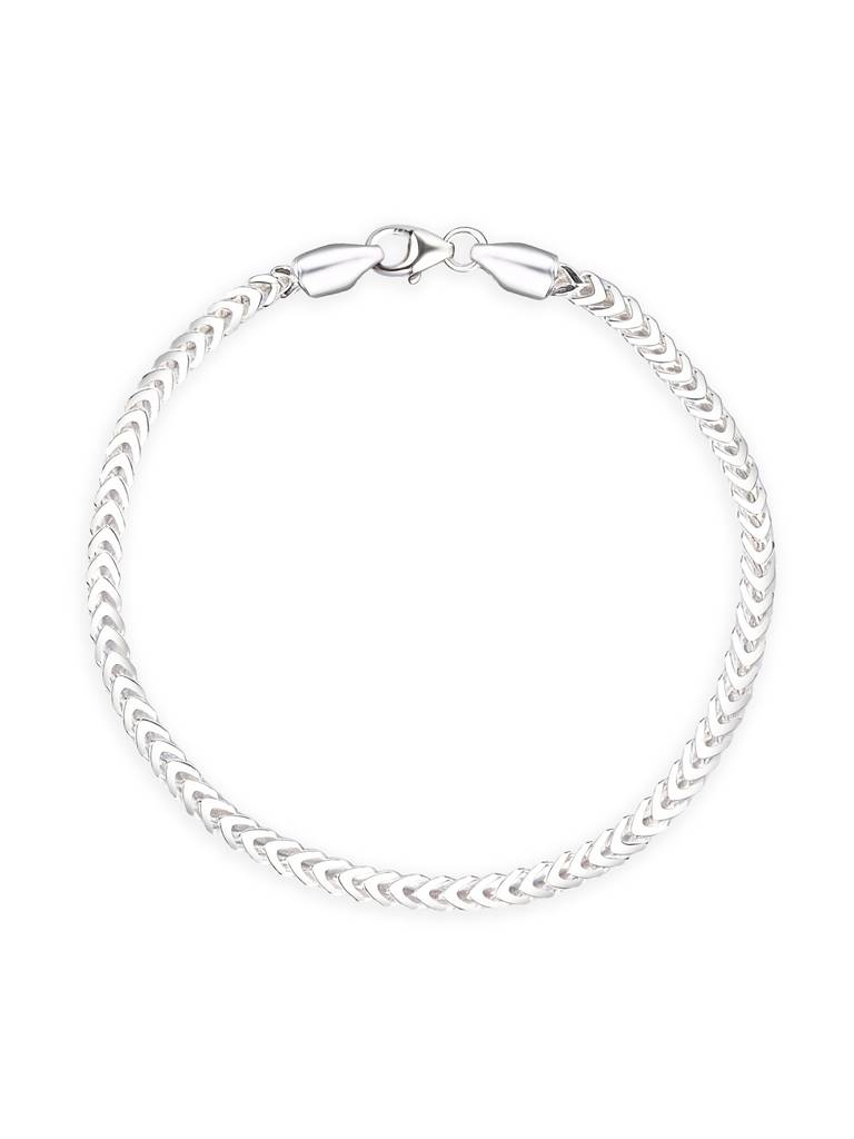 Touch925 Pure 925 Silver Men’S Franco Link Chain Bracelet : CDGB231