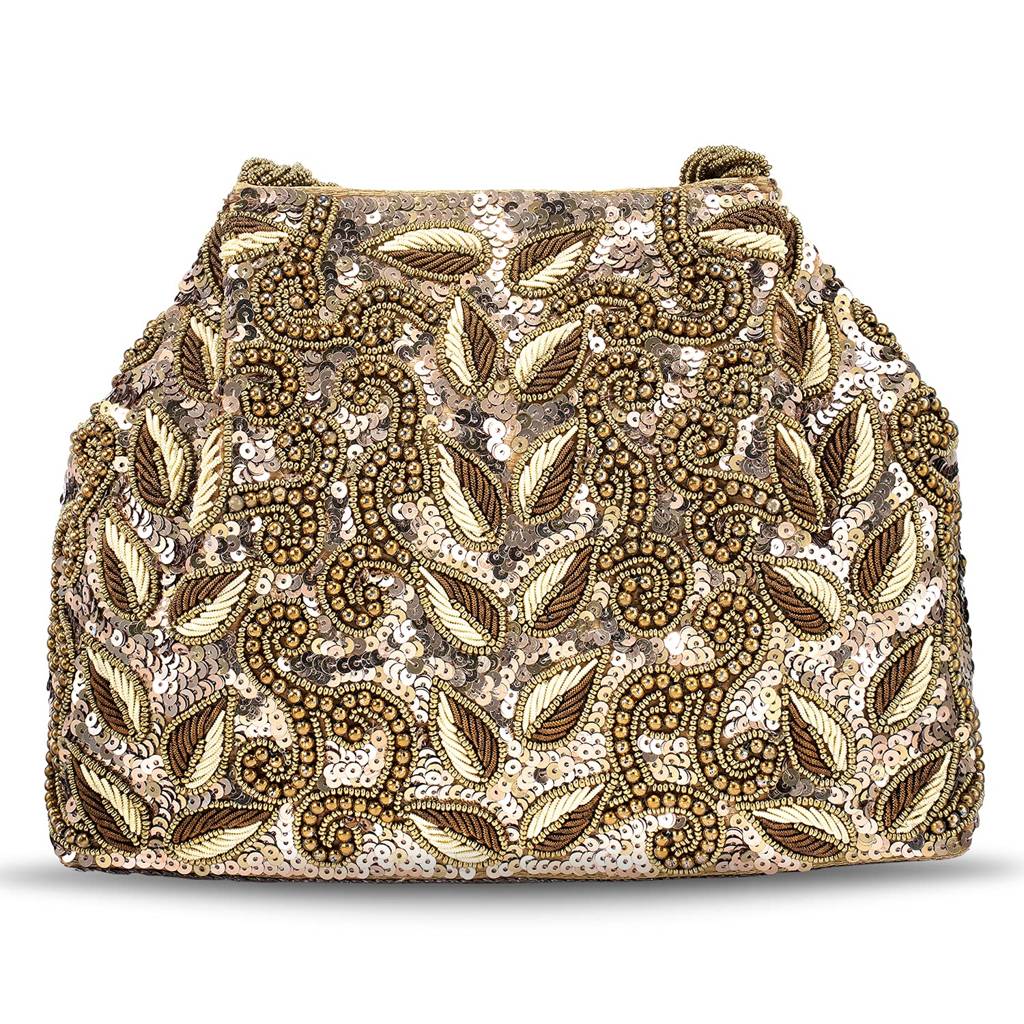 Potli Bags For Women Evening Bag Clutch Ethnic Bride Purse With Drawstring (P17Br) : P17BR