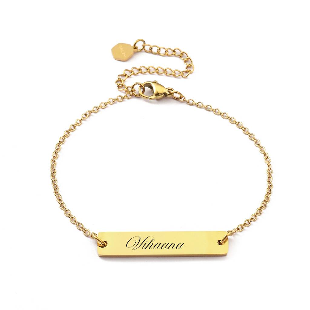 Golden Personalised Chic Bracelet : BS14207-G