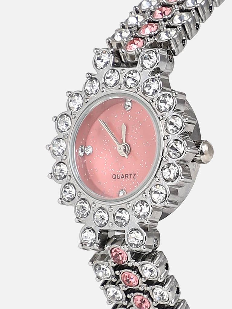 Embellished Round Watch : HSWC1120