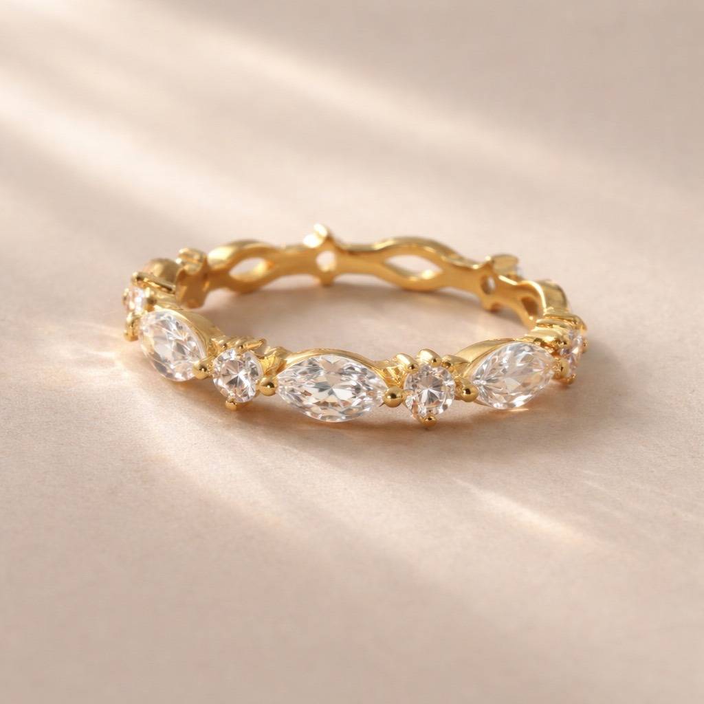 Marquise Diamond Eternity Ring : Marquise-Diamond-Eternity-Ring-GV5