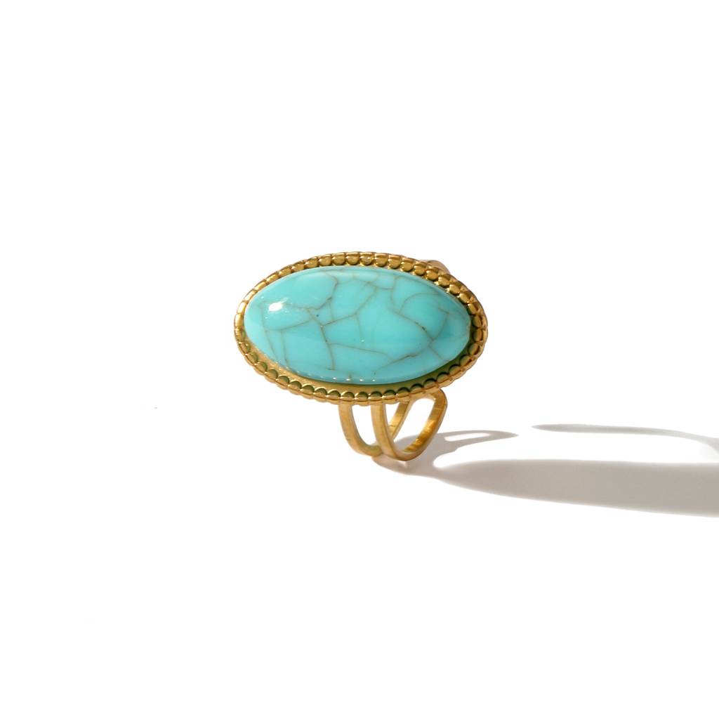 Elysian Turquoise Ring : MR1S0976-G-BK