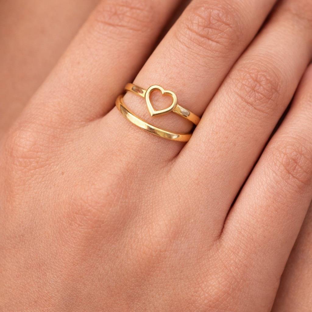 Adjustable Heart Stack Ring : CLS-4