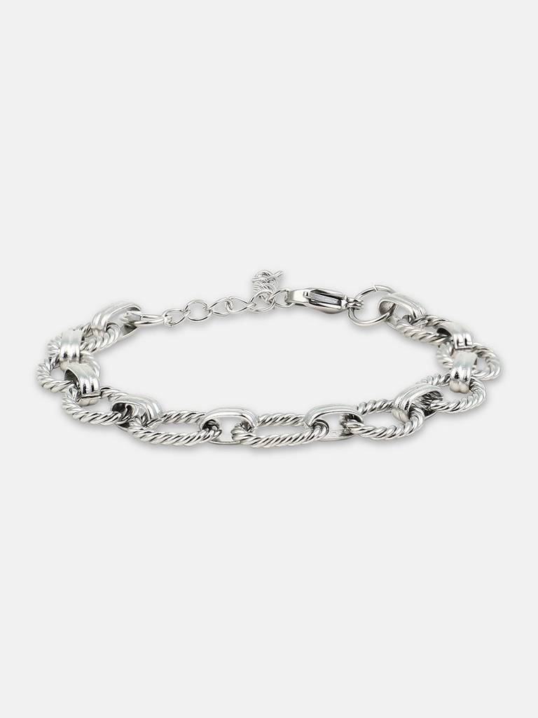 Men'S The Rope Link Bracelet - Metallic Silver : FABR1217