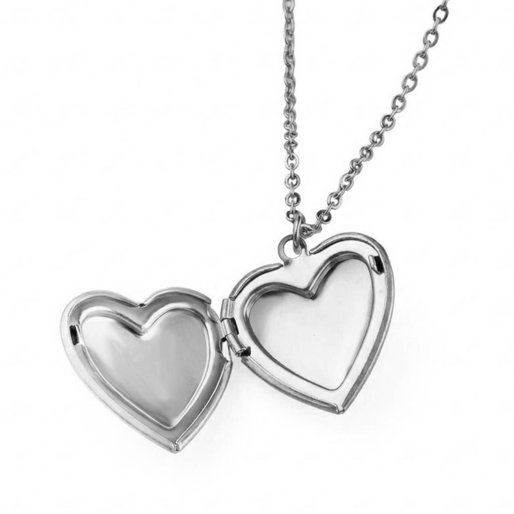 I Love You Heart Shape Openable Pendant Chain Necklace For Women & Girls | Silver Plated | Stylish Design Jewellery  : PX9P93S
