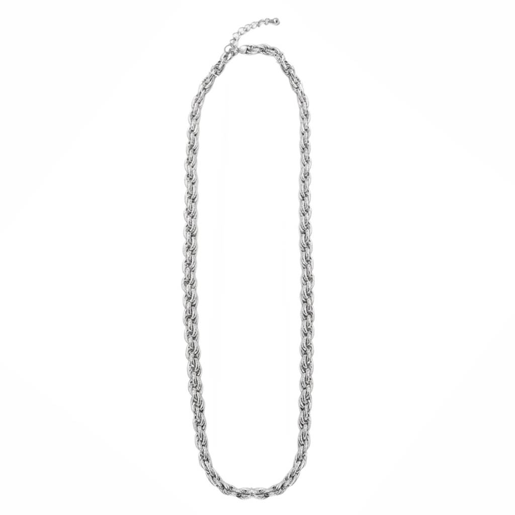 Silver Plated Stainless Steel Cable Chain Necklace Jewellery Gift For Men & Boys : PX9CH118S
