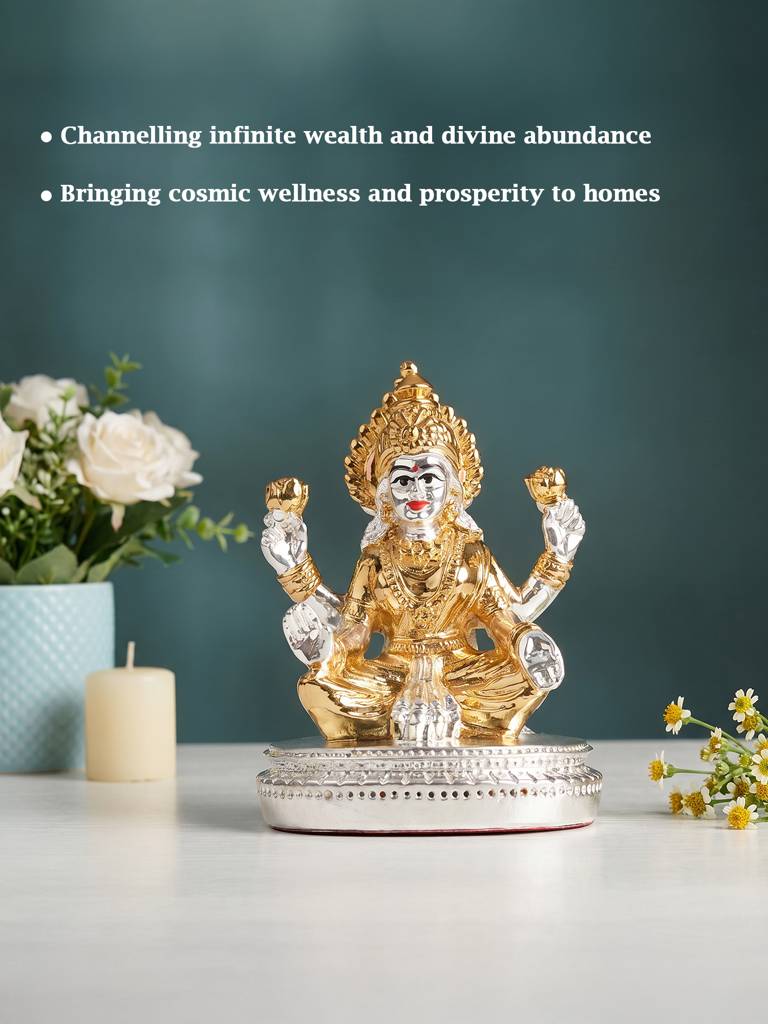 24K Gold Plated Lakshmi Idol : HTGFT473