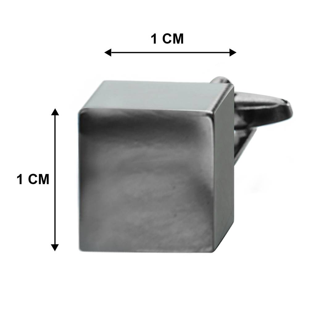 Peora Silver Plated Cube Shape Cufflinks Set Stylish Accessories For Men & Boys Wedding Business Gift (Px9Cl113) : PX9CL113