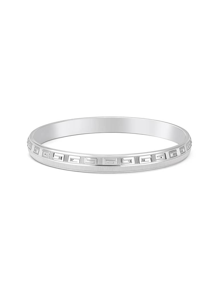 Touch925 Pure 925 Silver Modern Greek Pattern Kada : BUGB222