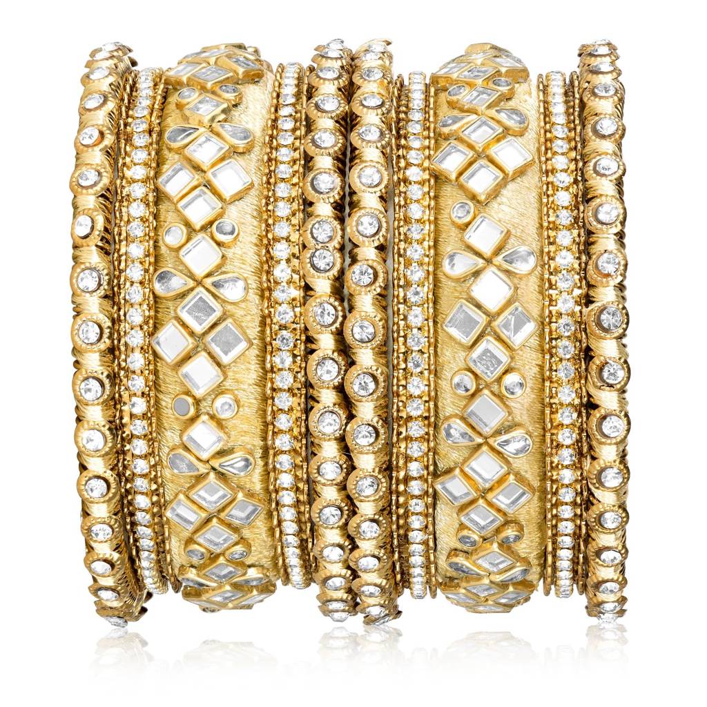 Studded Traditional Chuda Bangle Set For Women : PF51B105LCTW