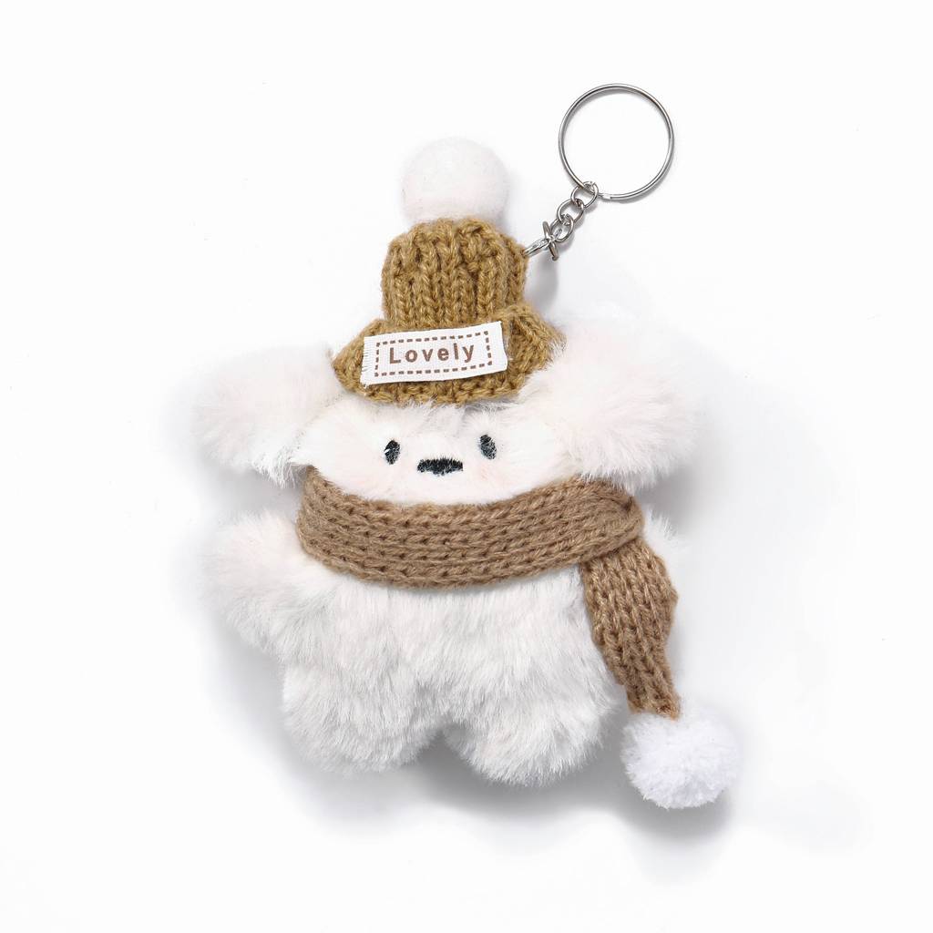 Plush Snowbark Dog Bag Charm : C-BG-0028-WH