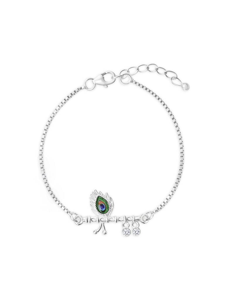 Divine Flute Dangle Silver Bracelet : IMLB4008