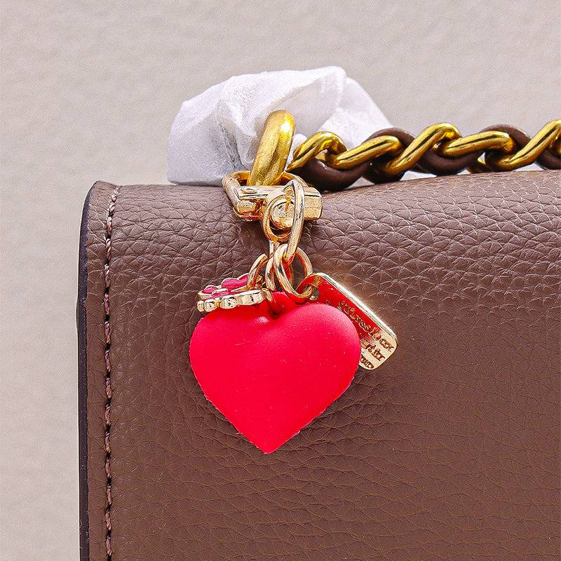 The Red Heart Tote Bag Charm : C-BG-0069-G-RD