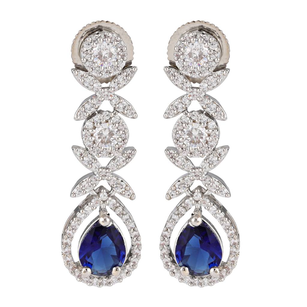 Sparkling Essentials Moonazure American Diamond Necklace Set : 8905124561067