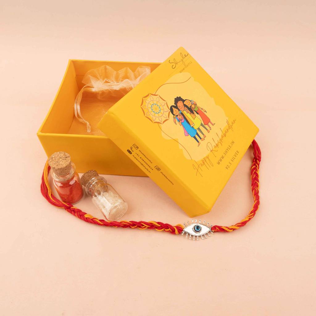 925 Sterling Silver Adya Netra Evil Eye Rakhi : SRK202518