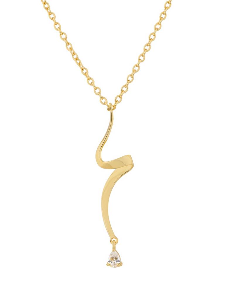 Flow Tide Stream Pendant Short Necklace : 8905124576801