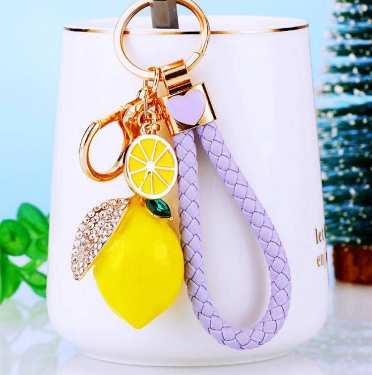Zestie Lemon Bag Charm : C-BG-0043-G-PL