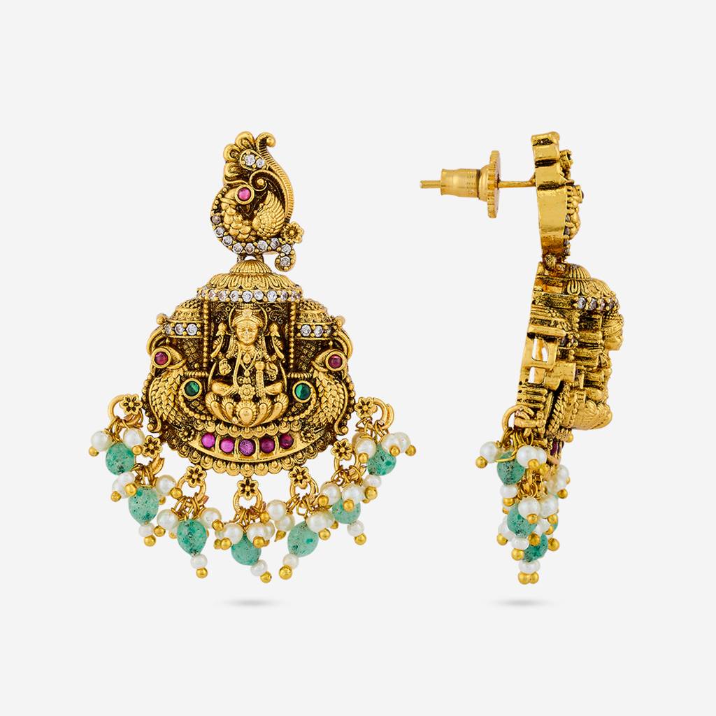 Ruby-Green Gold - Plated Bridesmaid Antique Necklace - 460806 : 460806