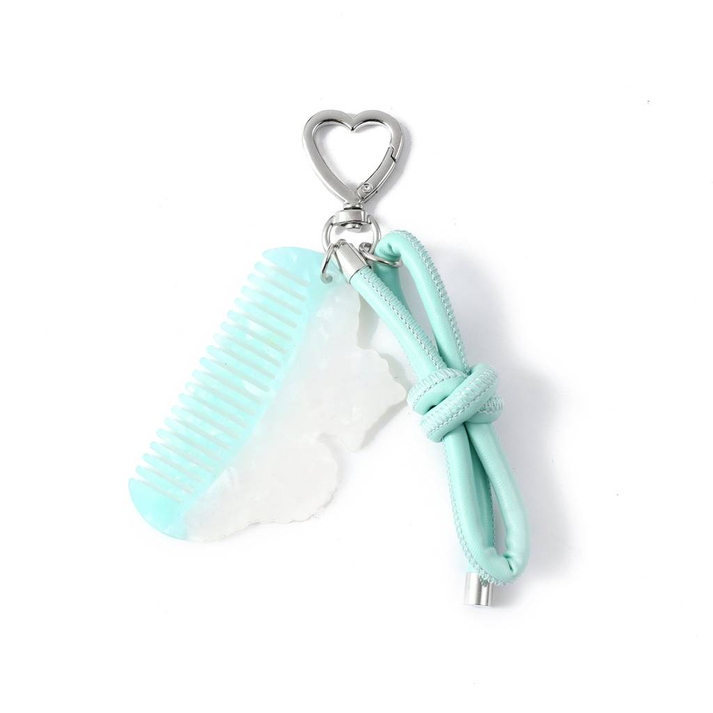 Mini Cat Comb Bag Charm : C-BG-0093-LGR-PK
