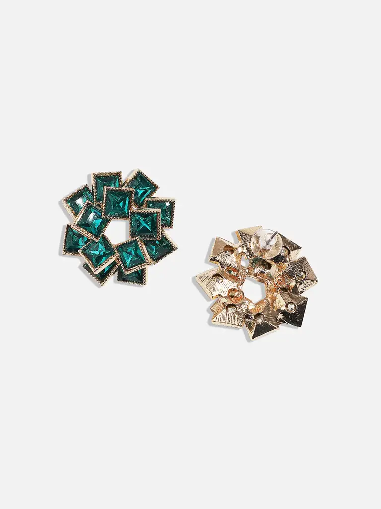 Clementine-Sohi Gold-Plated Contemporary Studs Earrings : SOHIER8001