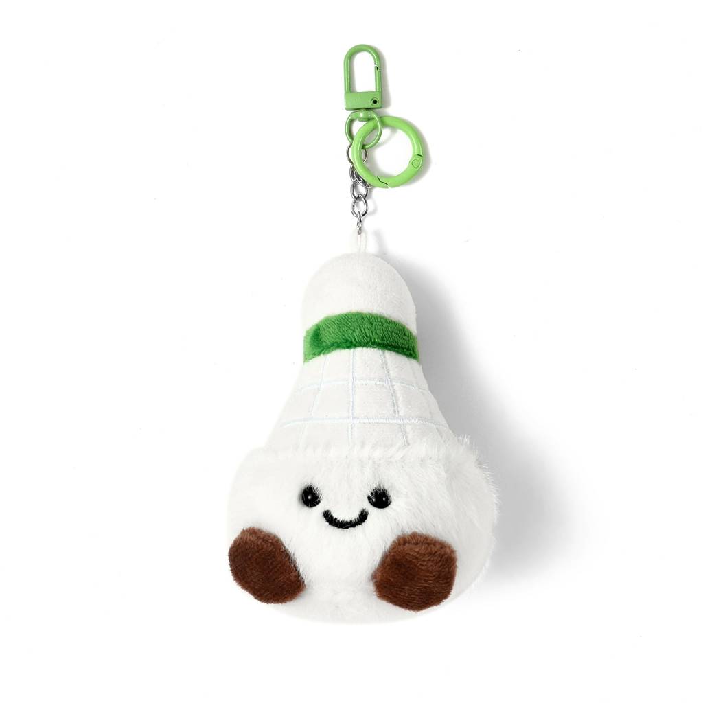Adorable Plush Shuttlecock Charm For Bags & Backpacks : C-BG-0025-WH