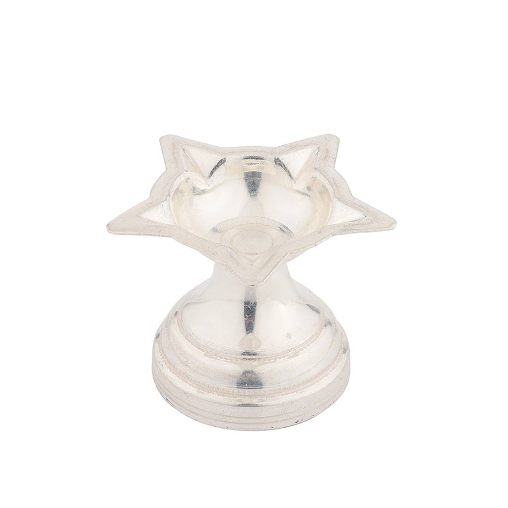Traditional 92.5 Sterling Silver Pooja Diya : 8905124569971
