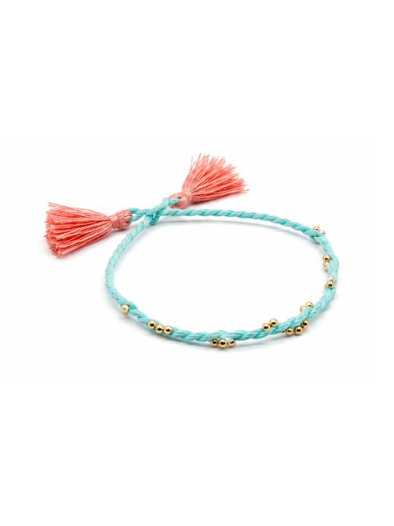 Minimal Gold Bead Bracelet Rakhi : YI24A1012A