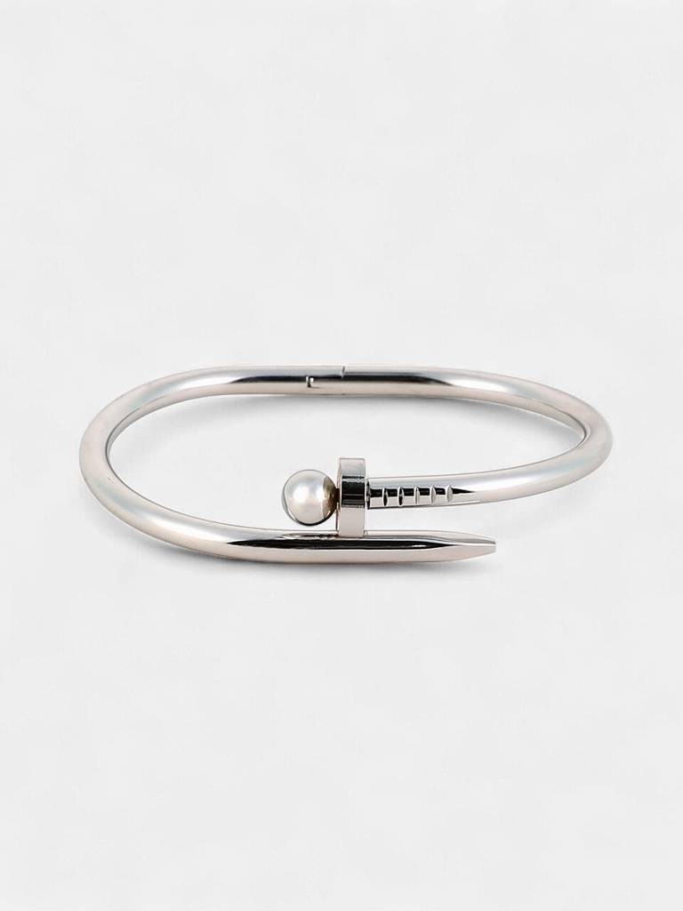 Men'S The Knob-Screw Bangle Bracelet - Metallic Silver : FABR1306