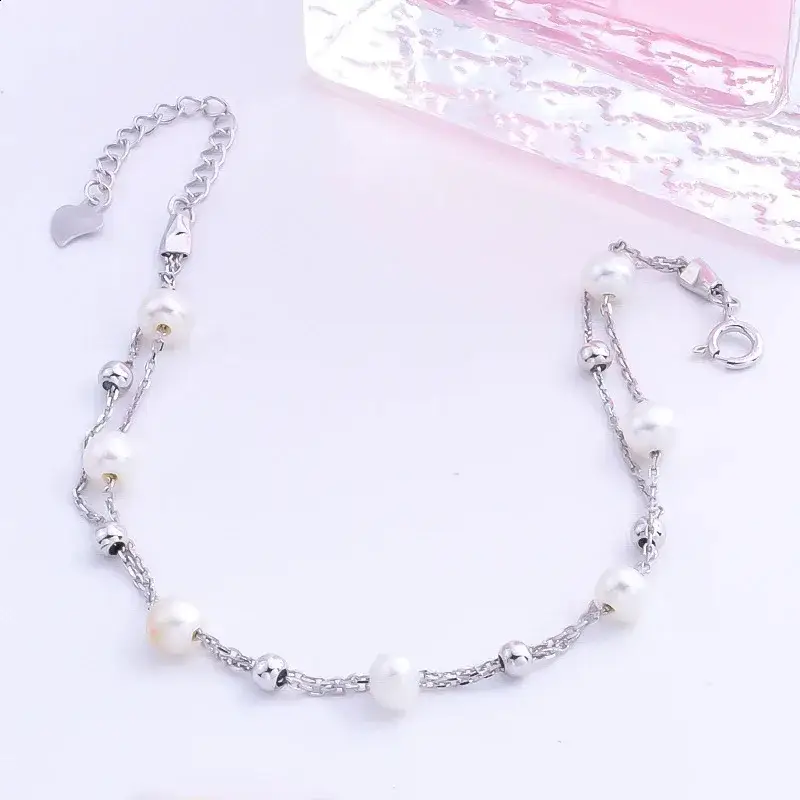 Pearl Drift Layered Bracelet : BS14970-S-WH