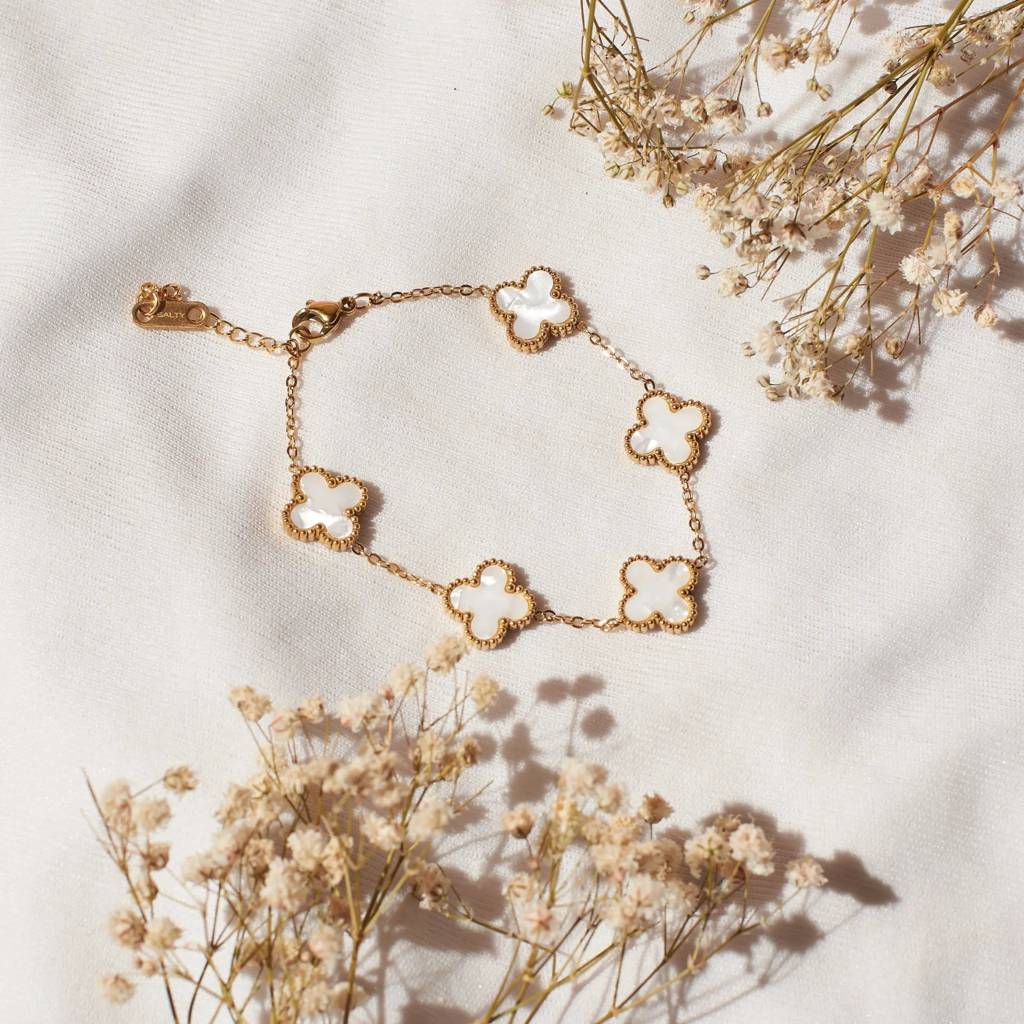 White Clover Jewellery Set : NBC-089-G-1