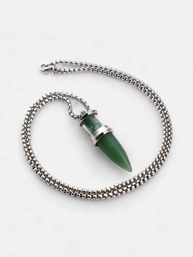 Men'S The Crystal Pendant Necklace - Jade Green : FAPD1105
