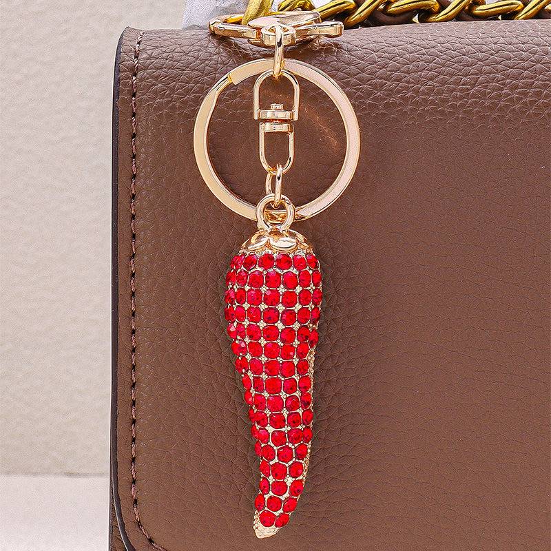 Studded Chilly Bag And Purse Charm : C-BG-0050-G-RD